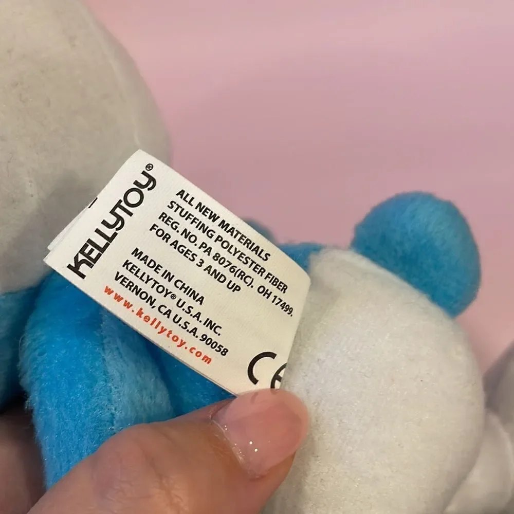 SMURF The Smurfs 11" Plush 2013 Kelly Toys NWT Excellent Condition Blue & White - Picture 9 of 9